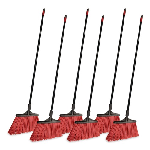 Brooms | O-Cedar Commercial CB064205 56 in. Handle MaxiStrong Angle Broom - Black (6/Carton) image number 0