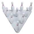 Outdoor Games | Champion Sports BPSET Plastic/Rubber Bowling Set - White (10 Bowling Pins, 1 Bowling Ball) image number 1