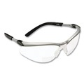 Safety Glasses | 3M 11375-00000-20 BX Molded-In 2.0plus Diopter Strength Safety Glasses - Silver/Black Frame, Clear Lens image number 0