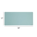 Desk Accessories & Office Organizers | Smead 64830 36 in. x 17 in. Vegan Leather Desk Pads - Light Blue image number 1