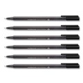 Pens | Staedtler 3349SB6RA610 Triplus Fineliner 0.3 mm Fine Marker Pen - Black Ink/Clear Barrel (6/Pack) image number 1