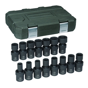 GearWrench 84939N 15-Piece 1/2 in. Drive 6-Point Metric Universal Impact Socket Set