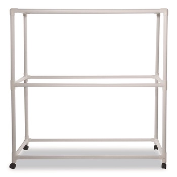 Champion Sports 19 in. x 62 in. x 67 in. 132 lbs. Capacity 9 Ball Plastic ABS Storage Cart - White