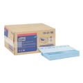 Cleaning Cloths | Tork 192196 13 in. x 21 in. Quat Friendly 1/4 Fold Foodservice Cloths - Blue (150/Carton) image number 0