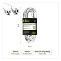 Office Electronics & Batteries | GoGreen Power GG-13718WH 16 AWG Outdoor Extension Cord, 18 ft, 13 A, White image number 1