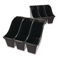 Boxes & Bins | Storex 70123E06C Small Book Bin, 1.5 gal, 4.5-in x 11.75-in x 8.5-in, Black, 6/Pack image number 0