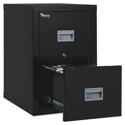 Office Filing Cabinets & Shelves | FireKing 2P1825-CBL Patriot by FireKing 17.75 in. x 25 in. x 27.75 in. 2 Legal/Letter File Drawers 1-Hour Fire Protection Insulated Fire File - Black image number 0