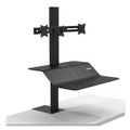  | Fellowes Mfg Co. 8082001 Lotus VE Dual 29 in. x 28.50 in. x 42.50 in. Sit-Stand Workstation - Black image number 0