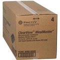 Food Trays, Containers, and Lids | Pactiv Corp. YCNC300800NH 13.3 in. x 8.4 in. x 4 in. ClearView MealMaster Chicken Barn - Black/Clear (105/Carton) image number 1