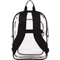 Office Jansan | Eastsport 190991ED-BLK 11.5 in. x 5 in. x 16.5 in. Clear with Color Trim Backpack - Clear/Black image number 1