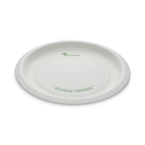Bowls and Plates | Pactiv Corp. PSP10EC EarthChoice Pressware 10 in. Diameter Plate Paper Compostable Dinnerware - White (300/Carton) image number 0