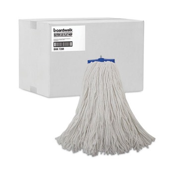 Boardwalk 20 oz. Economical Lie-Flat Rayon Fiber Mop Head - White (12/Carton)
