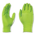 Disposable Gloves | Ammex GWGN46100 8 mil Heavy-Duty Industrial Powder-Free Nitrile Gloves - Large, Green (1000/Carton) image number 1
