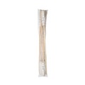 Mops | Boardwalk BWK112C Handle/Deck Mops with No. 12 Head and 48 in. Handle - White Cotton Head/Natural Wood Handle (6/Pack) image number 1