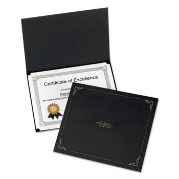 Oxford 29900055BGD Certificate Holder, 11 1/4 X 8 3/4, Black, 5/pack