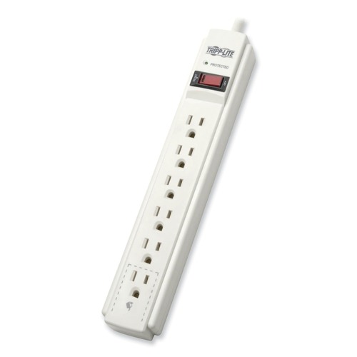 Office Jansan | Tripp Lite TLP606 6 AC Outlets 6 ft. Cord 790 J Protect It! Surge Protector - Light Gray image number 0
