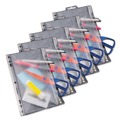  | Oxford 68599 9-1/2 in. x 6 in. Zippered Ring Binder Pocket - Clear image number 1