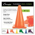Outdoor Games | Champion Sports C18OR 18 in. Hi-Visibility Vinyl Cones - Orange image number 4