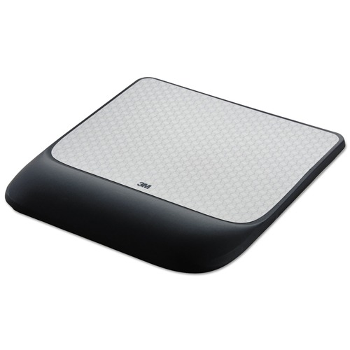  | 3M MW85B 8-1/2 in. x 9 in. Precise Mouse Pad with Gel Wrist Rest - Gray/Black image number 0
