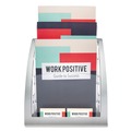 Office Jansan | Deflecto 693745 11.25 in. x 6.94 in. x 13.31 in. 3-Tier Literature Holder - Leaflet Size, Silver image number 4