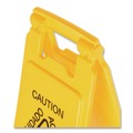 Office Jansan | Boardwalk 3690904 10 in. x 2 in. x 26 in. 2-Sided Site Safety Wet Floor Caution Sign - Yellow image number 3