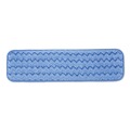 Mops | Rubbermaid Commercial FGQ41000BL00 Split Nylon/Polyester Blend 18 in. Microfiber Wet Room Pads - Blue (12/Carton) image number 0