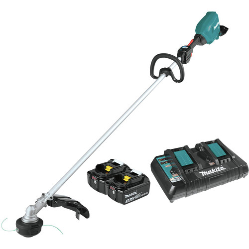 String Trimmers | Makita XRU18PT 18V X2 (36V) LXT Brushless Lithium-Ion Cordless String Trimmer Kit with 2 Batteries (5 Ah) image number 0