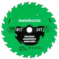 Clearance Center | Metabo HPT 115756M 6-1/2 in. 24-Tooth Industrial PTFE Circular Saw Framing Blade image number 0