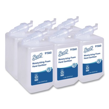 Scott 91560 1000ml Pro Moisturizing Foam Hand Sanitizer Refill - Fruity Cucumber Scent (6/Carton)