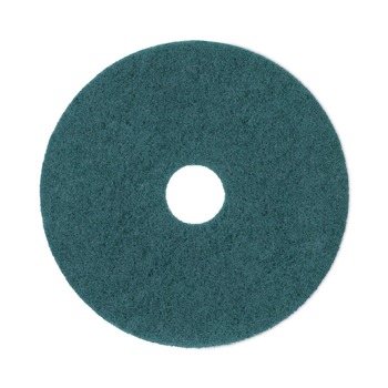 CLEANING AND SANITATION ACCESSORIES | Boardwalk BWK4017GRE Heavy-Duty 17 in. Scrubbing Floor Pads - Green (5/Carton)
