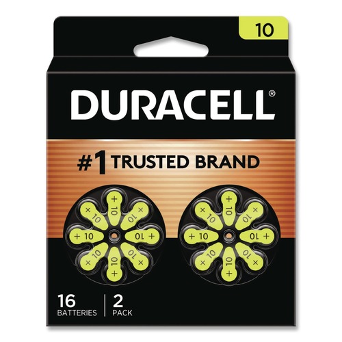 Office Electronics & Batteries | Duracell DA10B16 No. 10 Hearing Aid Battery (16/Pack) image number 0