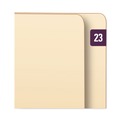Labels | Smead 67923 0.5 in. x 1 in. Yearly End Tab 23 File Folder Labels - Purple (250/Pack) image number 1