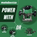 Plunge Base Routers | Metabo HPT M3612DAQ4M 36V MultiVolt Brushless Lithium-Ion Cordless Plunge Router (Tool Only) image number 6