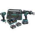 Combo Kits | Makita GT200D-BL4025 40V max XGT Brushless Lithium-Ion 1/2 in. Cordless Hammer Drill Driver and 4-Speed Impact Driver Combo Kit with 2.5 Ah Lithium-Ion Battery Bundle image number 0