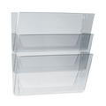 Office Jansan | Storex 70229U06C 16 in. x 4 in. x 14 in. 3 Sections Wall Legal File - Clear (3/Pack) image number 2