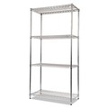  | Alera ALESW503618SR NSF Certified Industrial 36 in. x 18 in. x 72 in. 4-Shelf Wire Shelving Kit - Silver image number 2