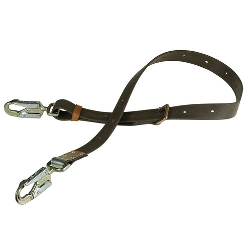 Klein Tools KG5295-7L 7 ft. Positioning Strap with 6-1/2 in. Snap Hook - Brown image number 0
