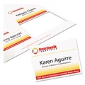 Office Jansan | Avery 05392 3 in. x 4 in. Horizontal/Vertical Name Badge Insert Refills - White (300/Box) image number 2