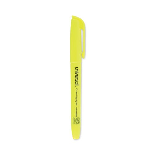  | Universal UNV08856 Chisel Tip Pocket Highlighter Value Pack - Yellow (36/Pack) image number 0