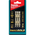 Bits and Bit Sets | Makita B-49616 Impact Gold 3 Pc Assorted 2-1/2 in. Torx Double-Ended Power Bits image number 2