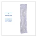 Cutlery | Boardwalk BWKSSHWPPWIW Heavyweight Wrapped Polypropylene Soup Spoon - White (1000/Carton) image number 5