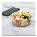 Food Service | Dart MN8-0100 4.1 in. x 1.14 in. 8 oz MicroGourmet Plastic Food Container - Clear (500/Carton) image number 3