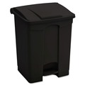 Trash Cans | Safco 9922BL 17-Gallon Plastic Step-On Receptacle - Black image number 0