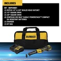 Cordless Ratchets | Dewalt DCF510GE1 20V MAX XR Brushless Lithium-Ion 3/8 in. and 1/2 in. Cordless Sealed Head Ratchet Kit with POWERSTACK Battery (1.7 Ah) image number 1