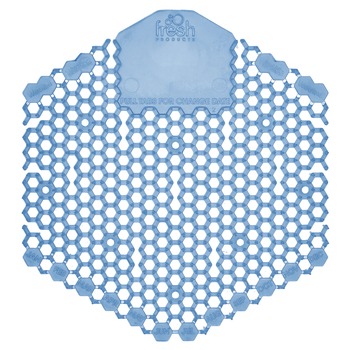 Fresh Products Wave 3D Urinal Deodorizer Screen - Blue, Cotton Blossom Scent (10/Box, 6 Boxes/Carton)