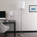 Office Furniture Accessories | Ledu L9135 Table 12.63 in. High and Floor 61.5 in. High Slim Line Lamp Set - Silver (2/Pack) image number 8