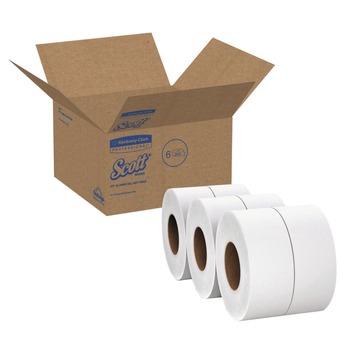 Scott Essential 3.55 in. x 2000 ft. 2-Ply Septic Safe JRT Extra Long Bathroom Tissue - White (6 Rolls/Carton)