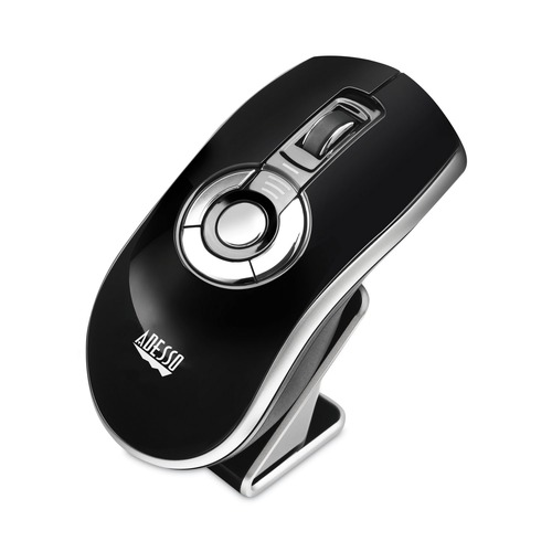Office Jansan | Adesso IMOUSEP20 2.4 GHz Frequency 100 ft. Wireless Range Left/Right Hand Use Air Mouse Elite Wireless Presenter Mouse - Black image number 0