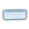 Food Trays, Containers, and Lids | GEN 15WH 8.38 in. x 3.94 in. x 1.1 in. #1.5 Meat Trays - White (1000/Carton) image number 2