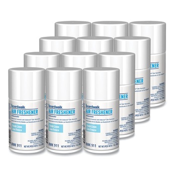 Boardwalk 7 oz Metered Air Freshener Refill - Fresh Linen Scent (12/Carton)